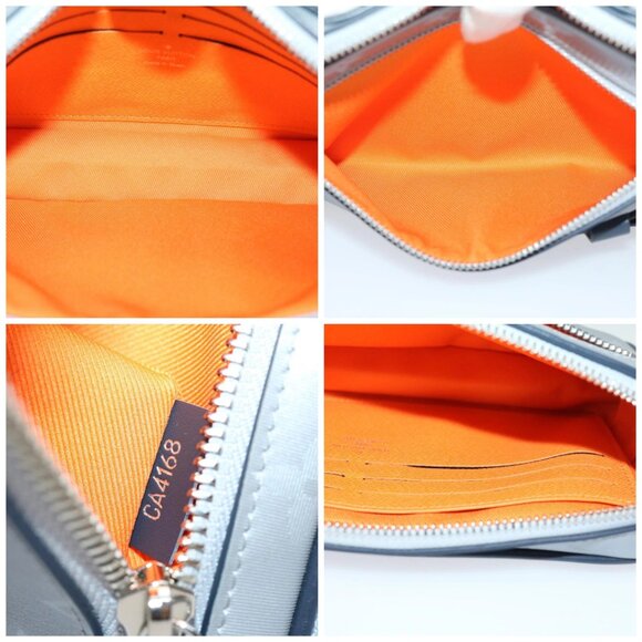 LOUIS VUITTON Monogram satellite alpha Clutch Bag Silver M44171 LV Auth 29977A - Picture 15 of 16